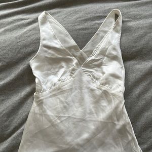 White dress slip style with lace